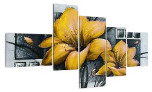 Obraz žluté květiny (150x85cm)