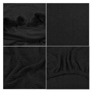 Potah na židli elastický, černá kostka SPRINGOS SPANDEX PREMIUM