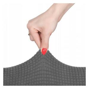 Potah na židli elastický, tmavě šedá kostka SPRINGOS SPANDEX PREMIUM