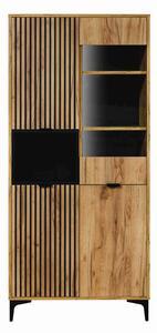ARTEN (NANO Systems s.r.o.) Vitrína Piano 3D1V zlatý dub/černá