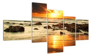 Západ slunce na moři - obraz (150x85cm)