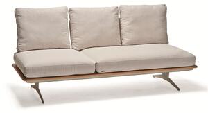 Stern Modulový díl 3-místný polohovací Enya 206x95x85 cm, Stern, rám teak/hliník barva greige, vč. zádových potahovaných opěrek (3ks), sedáky a polštáře (3ks) potah vanilla (100% akryl)