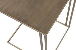 Hoorns Mosazný kovový odkládací stolek Bendos 42 x 42 cm