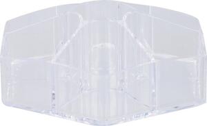 Organizér na kosmetiku DELUXA ø 23 cm, transparentní