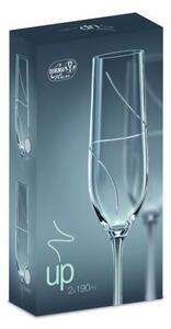 Crystalex - Bohemia Crystal Sklenice na šampaňské Viola Up leštěný 190 ml, 2 ks