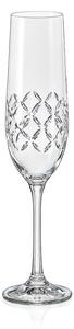 Crystalex - Bohemia Crystal Sklenice na šampaňské Viola Cross 190 ml, 2 ks