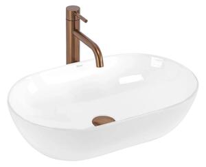 REA-U4331 - Umyvadlo na desku AMELIA 32,5x52 cm keramika/lesklá bílá