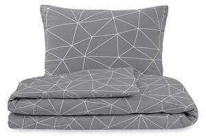 Kvalitex Ložní bavlněné povlečení GRID šedé 1x 140/200, 1x 70/90cm