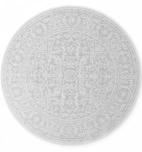 Hans Home | Kusový koberec Duet Kona White/Gray kruh - na ven i na doma