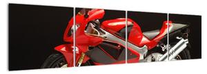 Obraz červené motorky (160x40cm)