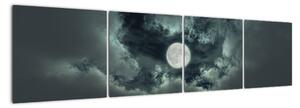 Obraz měsíce a mraků (160x40cm)