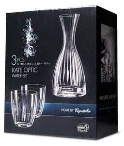 Crystalex - Bohemia Crystal Set na nealko nápoje Kate Optic 1.200 ml, 1+2 ks