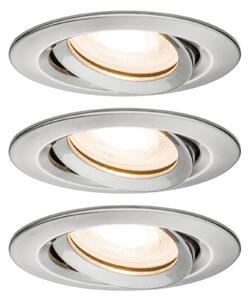 Paulmann Nova LED podhledové bodové svítidlo, stmívatelné, IP65, železo, stmívatelný, Hliník / šedá / zinek, Obývací pokoj / jídelna, Hliník, Moderní, Zapuštěné kulaté