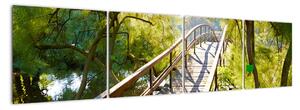 Moderní obraz - most přes vodu (160x40cm)