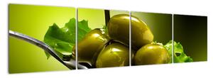 Obrazy do kuchyně - olivy (160x40cm)