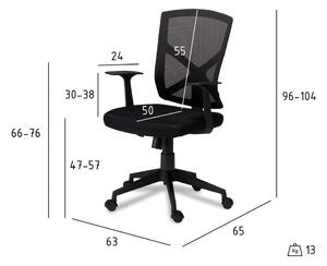 Černá kancelářská židle Furnhouse Swivel