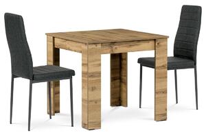 Jídelní set MDF se 2 židlemi, 80 x 80 x 75 cm, dub Wotan