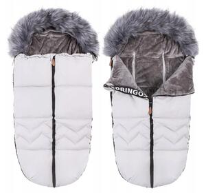 Zimní fusak s kožíškem 4v1 SPRINGOS FLUFFY bílý