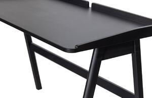 Hoorns Černý dřevěný pracovní stůl Estelo 120 x 60 cm