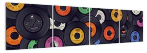 Gramofonové desky - moderní obraz na stěnu (160x40cm)