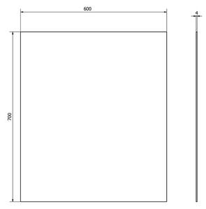 Aqualine Zrcadlo 60x70 cm bez úchytu 22469