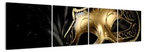Karnevalová maska - moderní obraz (160x40cm)