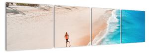 Obraz písečné pláže - obrazy do bytu (160x40cm)