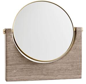 Hnědé mramorové kosmetické zrcadlo MENU PEPE