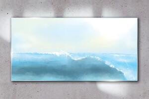 Obraz na skle Obraz na skle Abstrakce mořské vlny