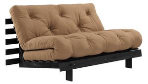 Hnědá rozkládací pohovka 140 cm Roots Black Night – Karup Design