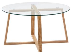 Konferenční stolek Sklo/masiv P: 78cm