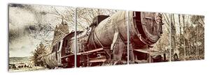Obraz lokomotivy (160x40cm)