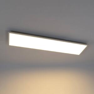 Lindby LED panel Luay, 120 x 30 cm, dálkové ovládání, stmívatelné, stmívatelný, Bílá / opál, Kuchyň, Plast, Moderní