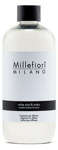 Millefiori Natural White Mint & Tonka náplň pro aroma difuzér 500 ml