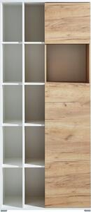 Bílá dubová kancelářská skříň s nikou Germania Lioni 4196-513 197 x 85 cm