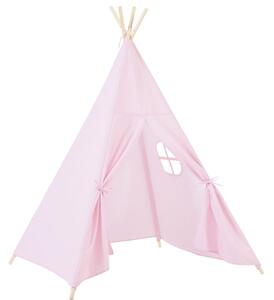 Růžový bavlněný dětský teepee stan Kave Home Darlyn 162 x 110 cm
