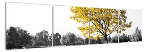 Obraz žlutého stromu v přírodě (160x40cm)