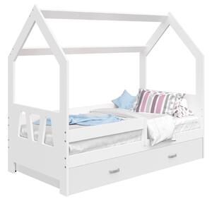 AMI nábytek Dětská postel DOMEČEK D3A 80x160cm masiv bílá