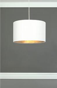 Bílé závěsné svítidlo s detailem ve stříbrné barvě Sotto Luce Mika M, ⌀ 36 cm