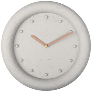 Time for home Šedé kulaté nástěnné hodiny Eirene 30 cm