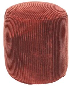 Červený manšestrový puf Kave Home Cadenet 40 cm