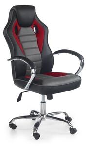 Halmar Herní židle SCROLL, černá/červená/šedá