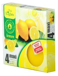 Čajové Maxi 4ks Lemon vonné svíčky