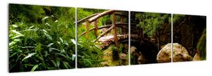 Obraz dřevěného mostu (160x40cm)