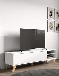 Bílý TV stolek 165x43 cm Prism - TemaHome