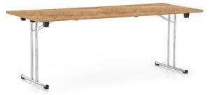 Skládací stůl 200 x 80 cm, dub zlatý