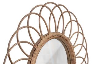 Hoorns Přírodní bambusové závěsné zrcadlo Floreta 59 cm