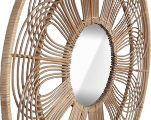 Hoorns Přírodní bambusové závěsné zrcadlo Oboba 76 cm