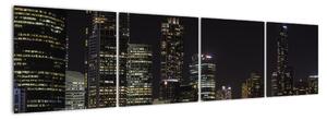 Obraz nočního velkoměsta (160x40cm)
