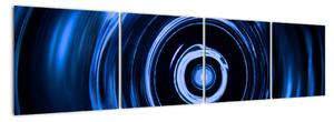 Modrý abstraktní obraz (160x40cm)